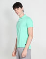 Flying Machine Solid Cotton Pique Polo Shirt