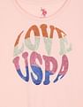 U.S. Polo Assn. Kids Girls Tie Up Cotton T-Shirt