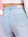 Flying Machine Women High Rise Wide Leg Cropped Jeans