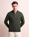 Arrow Sports Stand Neck Solid Bomber Jacket