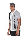 U.S. Polo Assn. Men Multi Colour Embroidered Logo Striped Polo Shirt