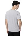 AD by Arvind Crew Neck Typographic Print Cotton T-Shirt