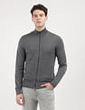 Calvin Klein Jeans Merino Rws Zip Through Sweater