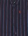 U.S. Polo Assn. Kids Boys Vertical Stripe Oxford Weave Shirt