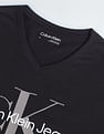 Calvin Klein V-Neck Cotton Monologo T-Shirt