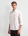 Arrow Sport Geometric Print Cotton Shirt