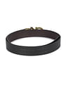 Calvin Klein Jeans Men Black And Brown Logo Buckle Reversible Leather Belt