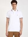 Tommy Hilfiger Solid Regular-Fit Cotton Polo Shirt