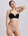 Calvin Klein Underwear Womens Beige Solid Panties
