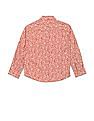 U.S. Polo Assn. Kids Boys Mandarin Collar Floral Print Cotton Shirt