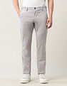 Arrow Sport Solid Mid Rise Slim Fit Trousers