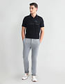 Arrow Newyork Tipped Collar Horizontal Stripe Polo Shirt