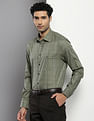 Tommy Hilfiger Cutaway Collar Tartan Check Shirt
