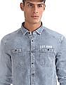Flying Machine Striped Denim Shirt