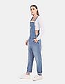 Calvin Klein Women Blue Adjustable Strap Denim Dungaree