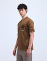 Flying Machine Geometric Print Round Neck T-Shirt