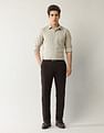 Arrow Textured Manhattan Slim Fit Autopress Shirt