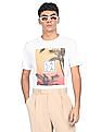 Aeropostale Men White Crew Neck Graphic Print T-Shirt