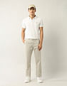 Arrow Sport Mid Rise Straight Fit Twill Trousers
