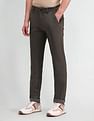 Arrow Sport Self-Design Slim Fit Trousers