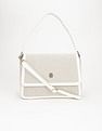 Tommy Hilfiger Solid White Polyester Hand Bags