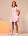 U.S. Polo Assn. Kids Girls Embroidered Fit & Flare Dress