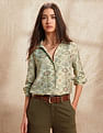 U.S. Polo Assn. Women Regular Fit Abstract Printed Shirt