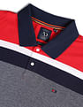 AD by Arvind Cotton Horizontal Stripe Polo Shirt