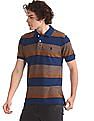U.S. Polo Assn. Brown And Blue Striped Polo Shirt