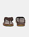 Arrow Men Brown V-Strap Mott Leather Sandals