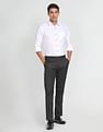Arrow Tailored Regular Fit Dobby Formal Trousers