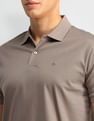Arrow Solid Pattern Pure Cotton Polo Shirt