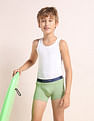USPA Innerwear Boys Mid Rise Cotton Spandex Trunks - Pack Of 3