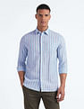 Flying Machine Tencel Hemp Cotton Stripe Shirt