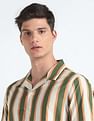Flying Machine Short Sleeve Vertical Stripe Shirt