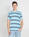 Arrow Sports Horizontal Stripe Cotton Polo Shirt