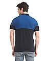U.S. Polo Assn. Blue Cut And Sew Panel Pique Polo Shirt