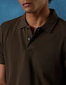 Flying Machine Regular Fit Textured Polo Shirt