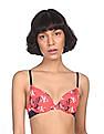 Calvin Klein Underwear Women Red Lined Brand Print Bra