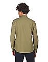 Flying Machine Mandarin Collar Solid Casual Shirt
