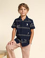 U.S. Polo Assn. Kids Boys All Over Printed Regular Fit Shirt