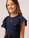 U.S. Polo Assn. Kids Girls Ruffles Fit And Flare Dress