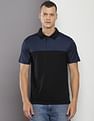 Calvin Klein Colour Block Mix Media Polo Shirt