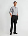 Arrow Manhattan Slim Vertical Striped Cotton Shirt